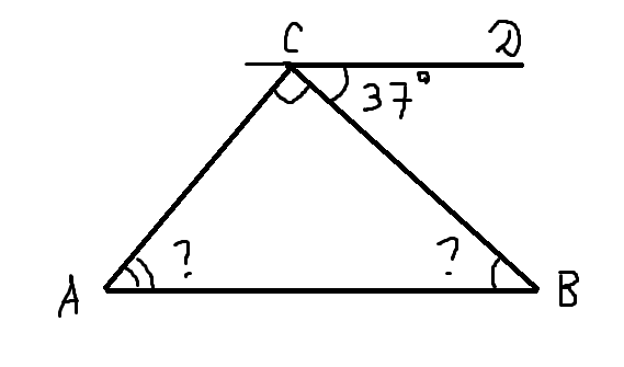 Через вершину прямого угла С треугольника АВС проведена прямая Сd параллельная 7794